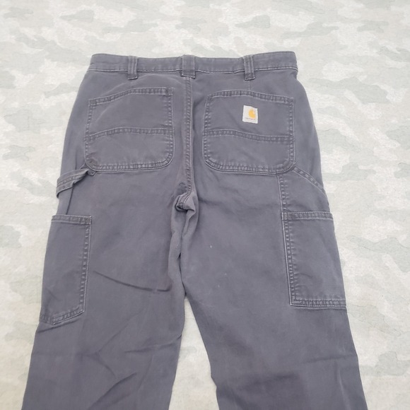 Carhartt Pants Womens 4 Gray Pockets Loose Fit Workwear - Picture 12 of 15